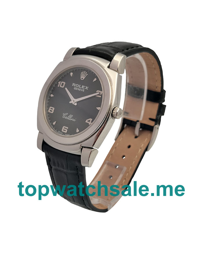 UK Rolex Cellini 5330 Replica Watches With Black Dials For Men + Topreplicawatches.me