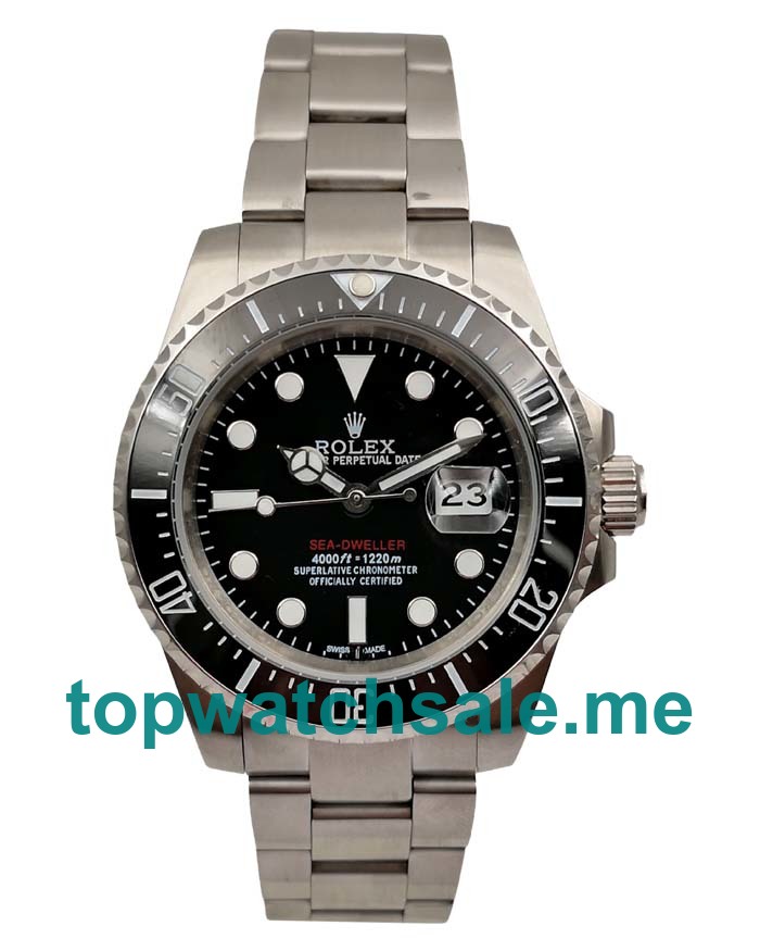 UK Rolex Sea-Dweller 126600 Replica Watches With Black Dials For Men + Topreplicawatches.me