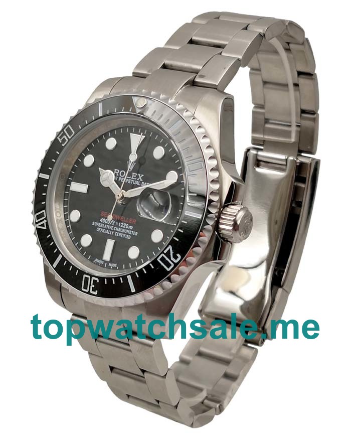 UK Rolex Sea-Dweller 126600 Replica Watches With Black Dials For Men + Topreplicawatches.me