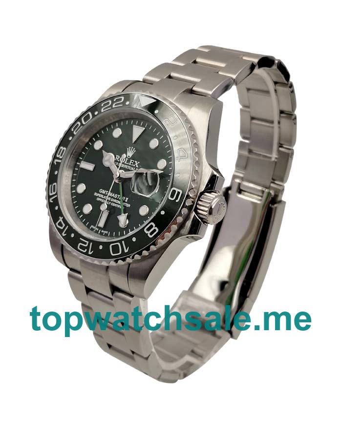 UK Rolex GMT-Master II 116700 LN Replica Watches With Black Dials For Men + Topreplicawatches.me