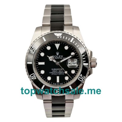 UK Rolex Submariner 116610 LN Replica Watches With Black Dials For Men + Topreplicawatches.me