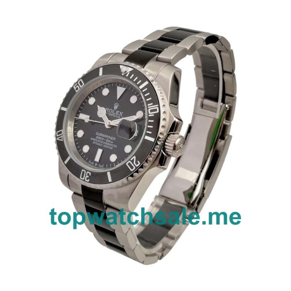 UK Rolex Submariner 116610 LN Replica Watches With Black Dials For Men + Topreplicawatches.me