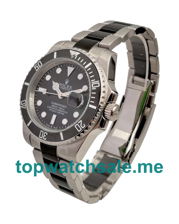 UK Rolex Submariner 116610 LN Replica Watches With Black Dials For Men + Topreplicawatches.me