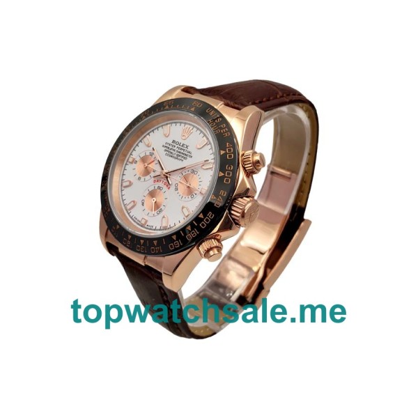 UK Rolex Daytona 116515 LN Replica Watches With White Dials For Men + Topreplicawatches.me
