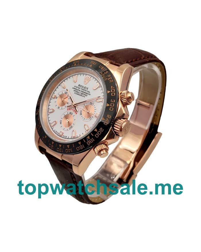 UK Rolex Daytona 116515 LN Replica Watches With White Dials For Men + Topreplicawatches.me
