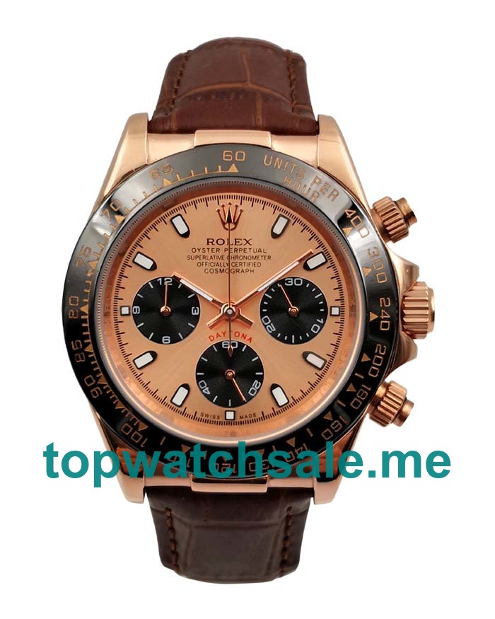 UK Rolex Daytona 116515 LN Replica Watches With Pink Dials For Men + Topreplicawatches.me