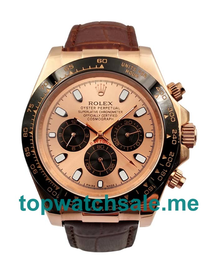UK Rolex Daytona 116515 LN Replica Watches With Pink Dials For Men + Topreplicawatches.me