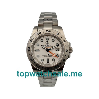 UK Rolex Explorer II 216570 Replica Watches With White Dials For Men + Topreplicawatches.me