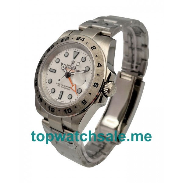 UK Rolex Explorer II 216570 Replica Watches With White Dials For Men + Topreplicawatches.me
