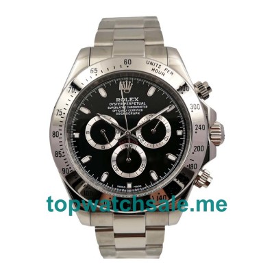 UK Rolex Daytona 116520 Replica Watches With Black Dials For Men + Topreplicawatches.me