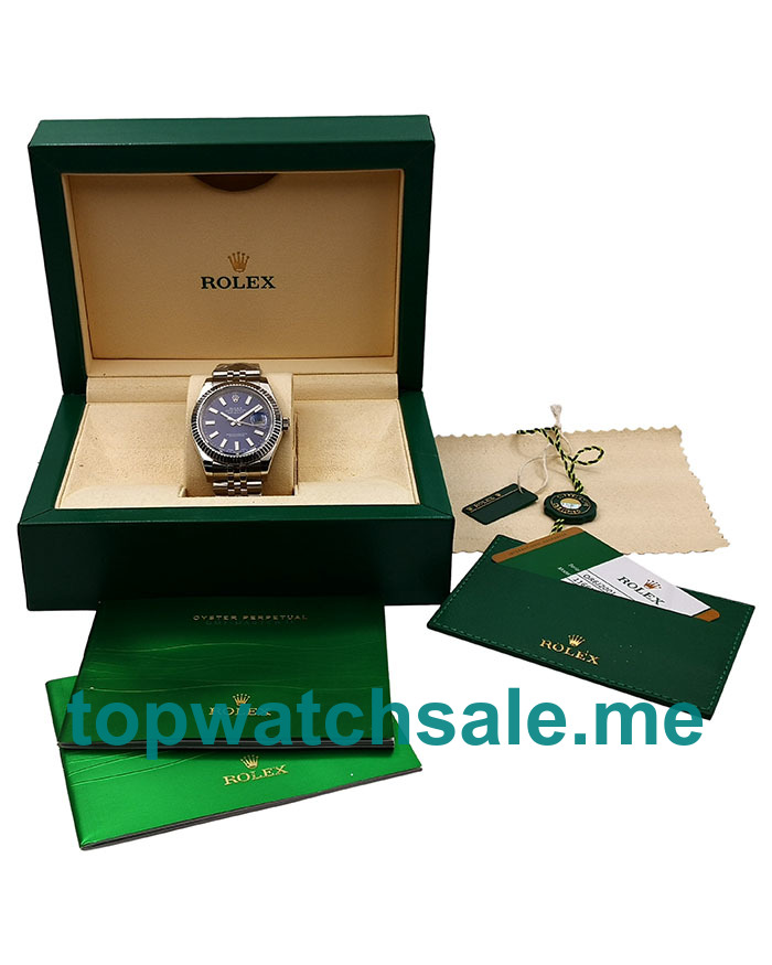 UK Rolex Datejust 116334 Replica Watches With Blue Dials For Men + Topreplicawatches.me