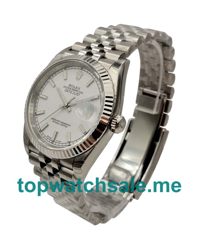 UK Rolex Datejust 116234 Replica Watches With Silver Dials For Men + Topreplicawatches.me