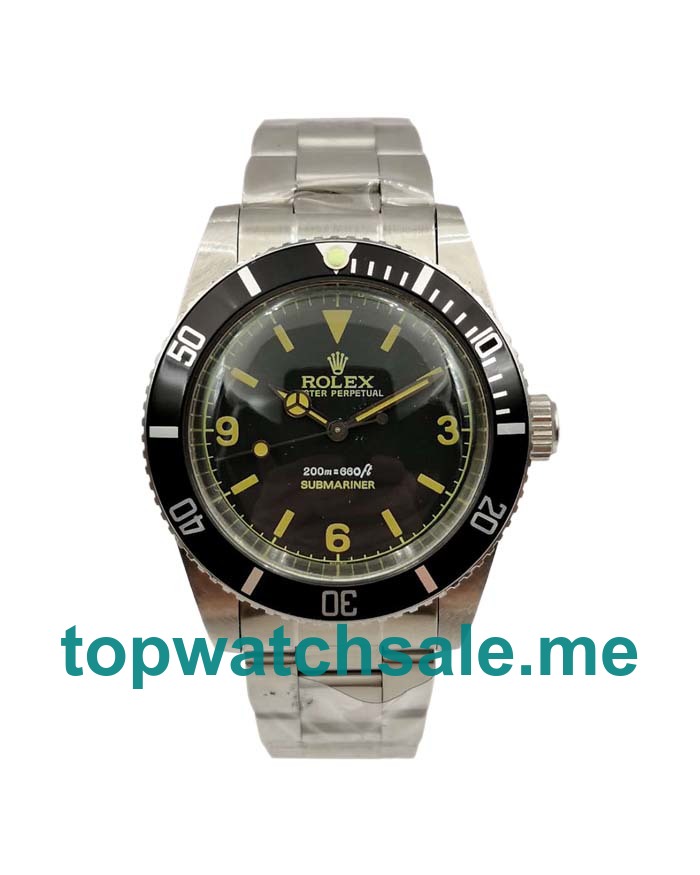 UK Rolex Submariner 5513 Replica Watches With Black Dials For Men + Topreplicawatches.me