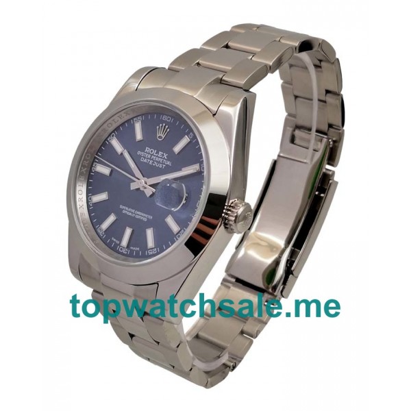 UK Rolex Datejust 126300 Replica Watches With Blue Dials For Men + Topreplicawatches.me
