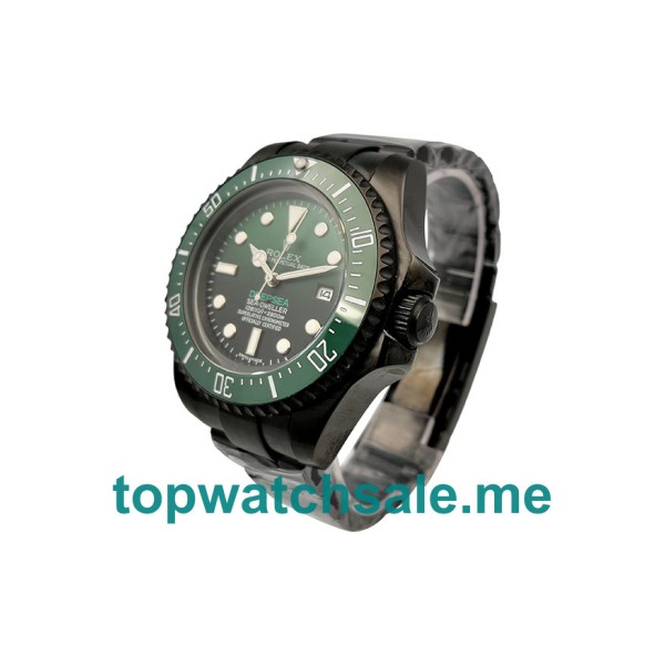 UK Rolex Sea-Dweller Deepsea 126660 Replica Watches With Green & Black Dials For Men + Topreplicawatches.me