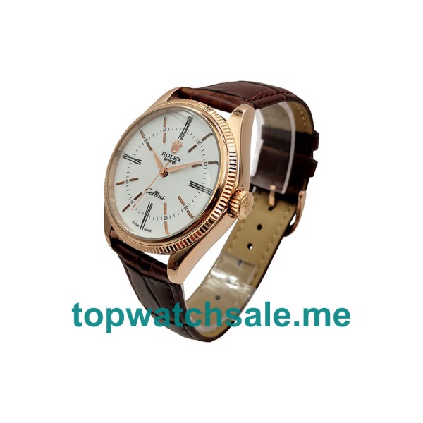 UK Rolex Cellini 50505 Replica Watches With Silver Dials For Men + Topreplicawatches.me