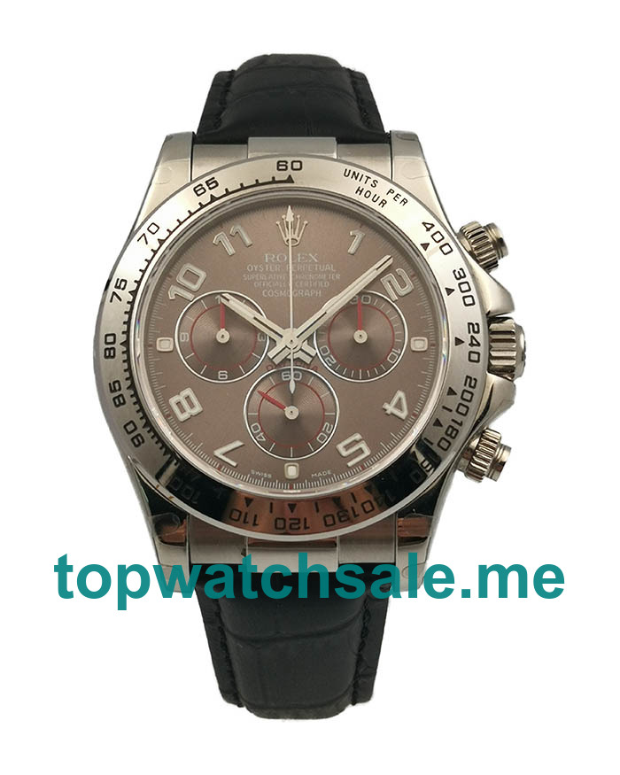 UK Rolex Daytona 116519 Replica Watches With Grey Dials For Men + Topreplicawatches.me