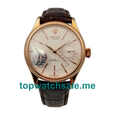 UK Rolex Cellini Date 50515 VF Replica Watches With White Dials For Men + Topreplicawatches.me