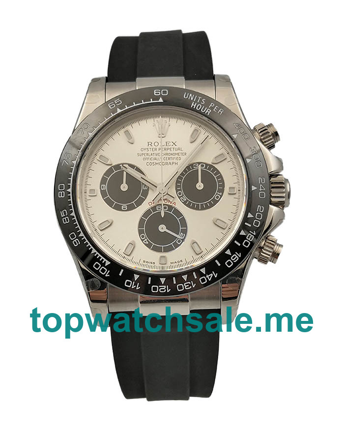 UK Rolex Cosmograph Daytona 116519LN JH Replica Watches With Silver Dials For Men + Topreplicawatches.me