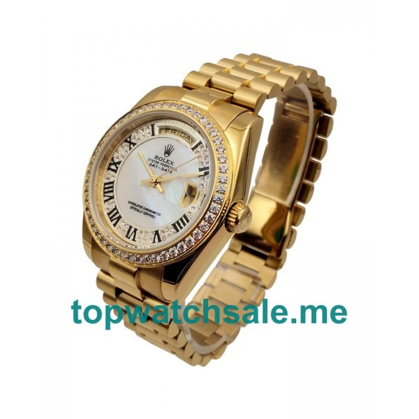 UK Rolex Day-Date 118388 Replica Watches With Mother-Of-Pearl Dial For Men + Topreplicawatches.me