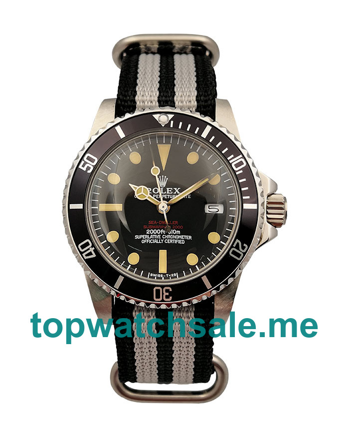 UK Rolex Sea-Dweller 1665 Replica Watches With Black Dials For Men + Topreplicawatches.me