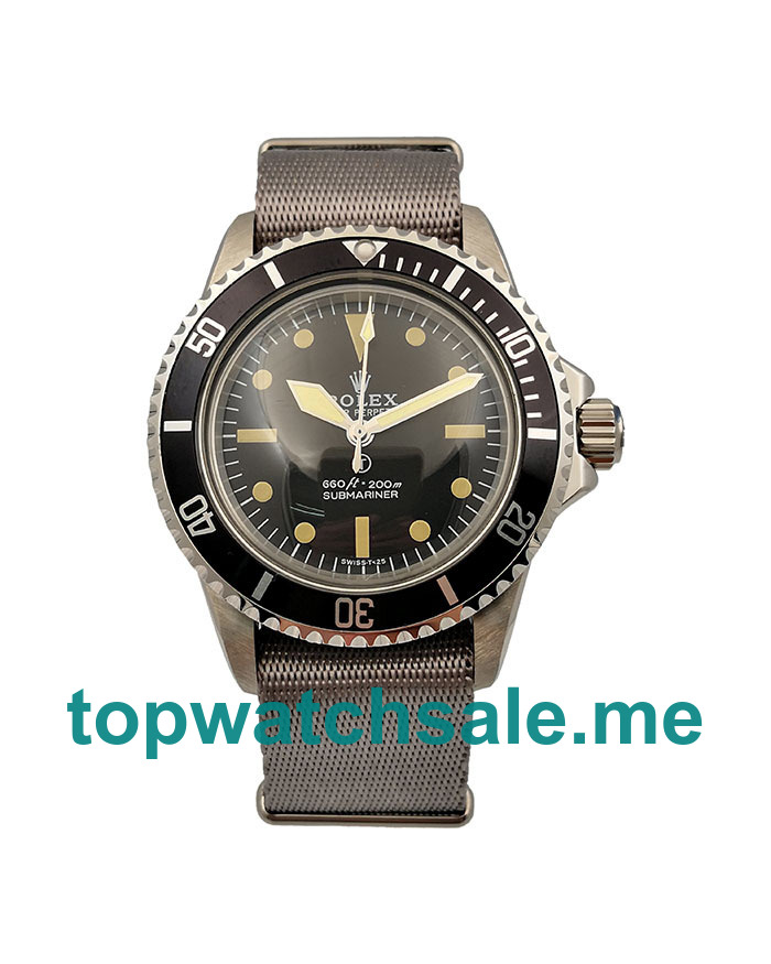 UK Rolex Submariner 5517 Replica Watches With Black Dials For Men + Topreplicawatches.me