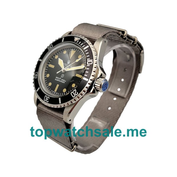 UK Rolex Submariner 5517 Replica Watches With Black Dials For Men + Topreplicawatches.me