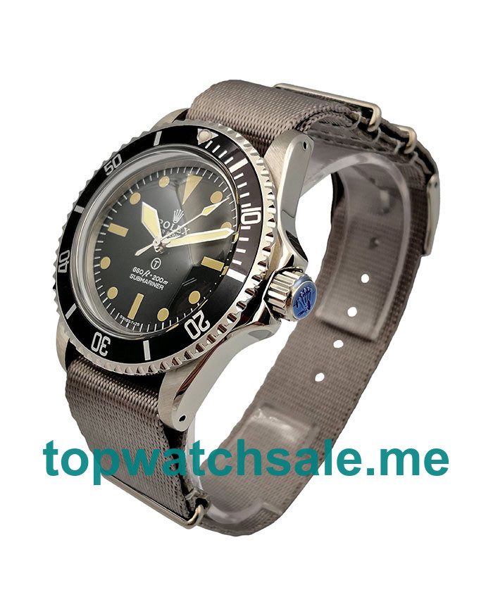 UK Rolex Submariner 5517 Replica Watches With Black Dials For Men + Topreplicawatches.me
