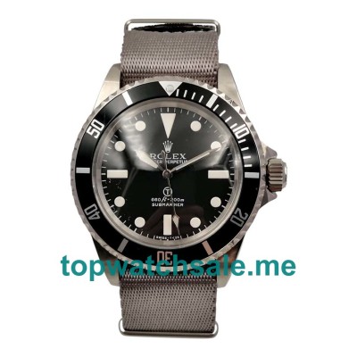 UK Rolex Submariner 5517 Replica Watches With Black Dials For Men + Topreplicawatches.me