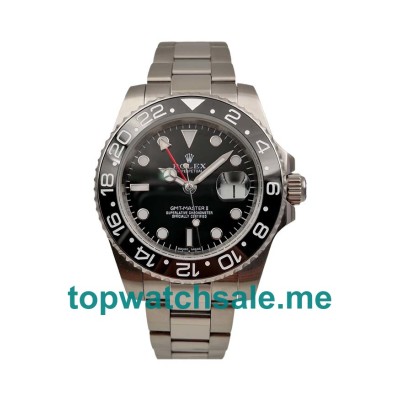 UK Rolex GMT-Master II 116710 LN Replica Watches With Black Dials For Men + Topreplicawatches.me