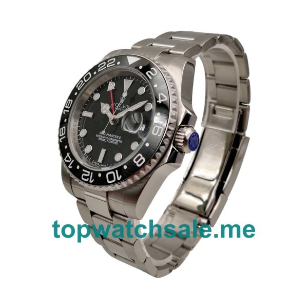 UK Rolex GMT-Master II 116710 LN Replica Watches With Black Dials For Men + Topreplicawatches.me