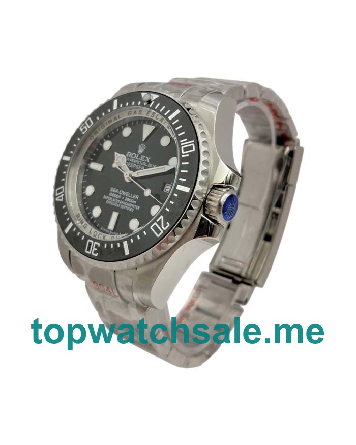 UK Rolex Sea-Dweller Deepsea 116660 Replica Watches With Black Dials For Men + Topreplicawatches.me