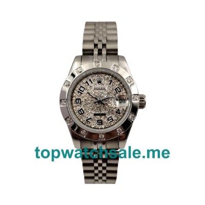 UK Rolex Lady-Datejust 279135 Replica Watches With Silver Dials For Ladies + Topreplicawatches.me