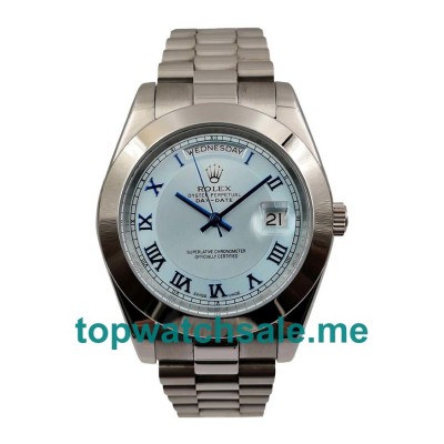 UK Rolex Day-Date 218206 Replica Watches With Ice Blue Dials For Men + Topreplicawatches.me