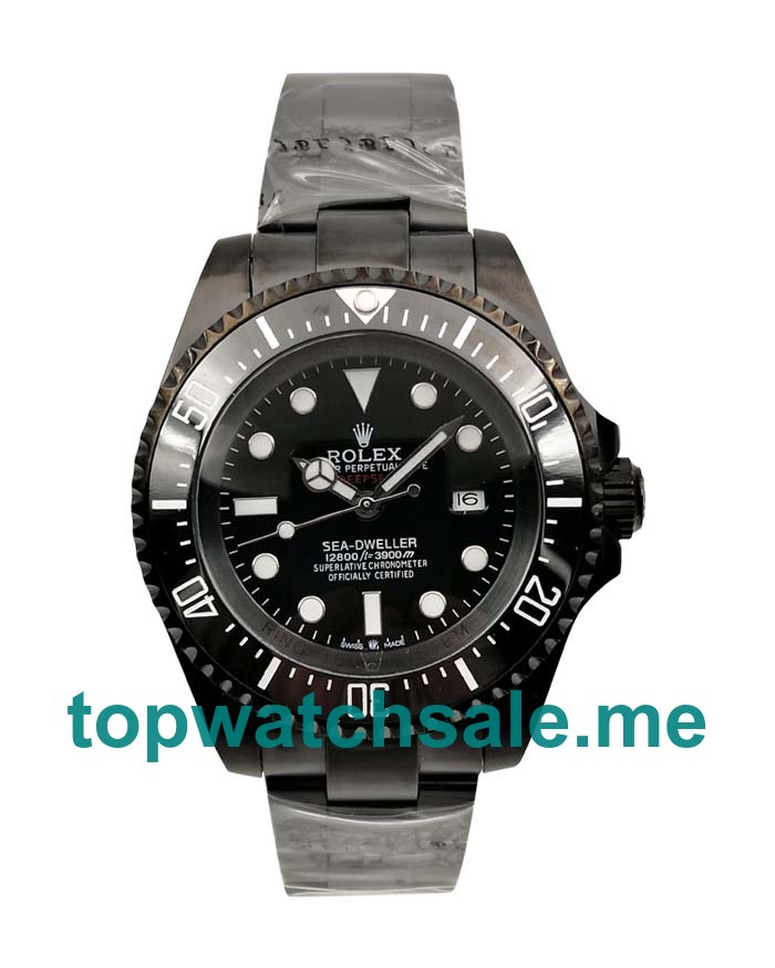 UK Rolex Sea-Dweller Deepsea 116660 Replica Watches With Black Dials For Men + Topreplicawatches.me