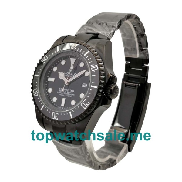UK Rolex Sea-Dweller Deepsea 116660 Replica Watches With Black Dials For Men + Topreplicawatches.me