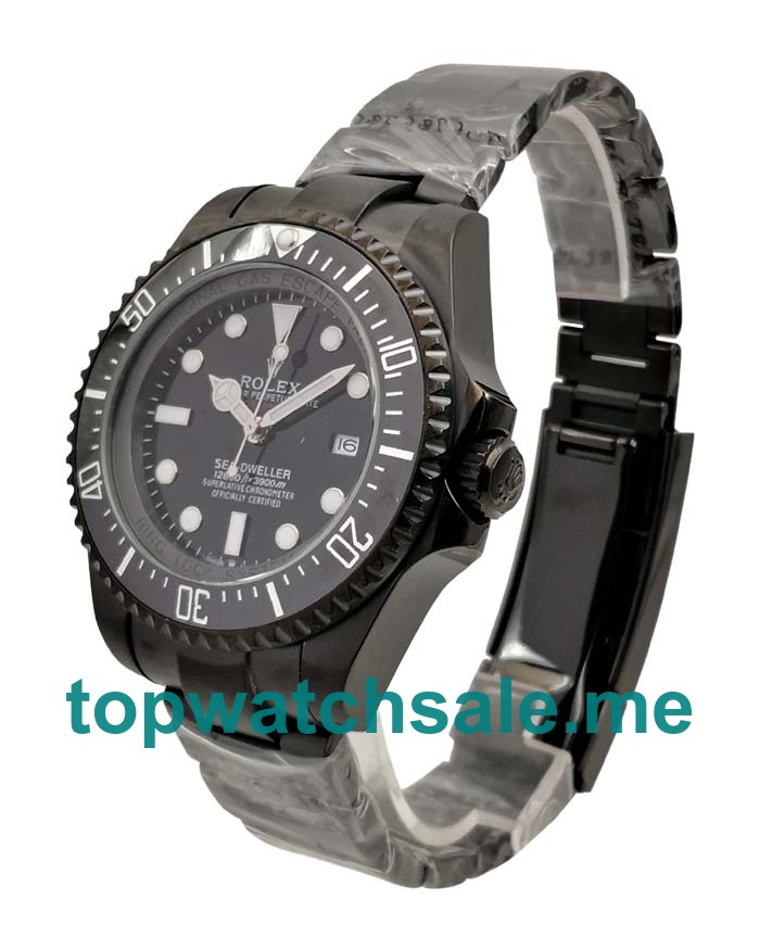 UK Rolex Sea-Dweller Deepsea 116660 Replica Watches With Black Dials For Men + Topreplicawatches.me