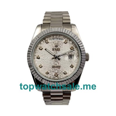 UK Rolex Day-Date 118239 Replica Watches With White Dials For Men + Topreplicawatches.me