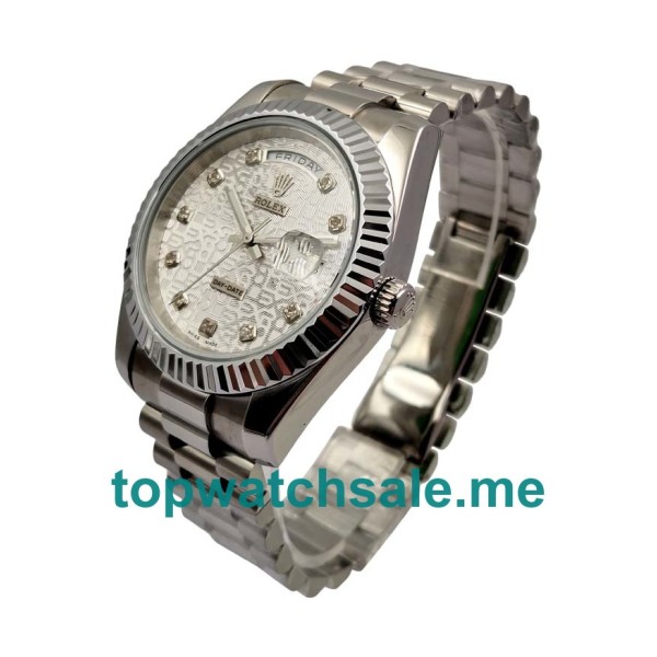 UK Rolex Day-Date 118239 Replica Watches With White Dials For Men + Topreplicawatches.me