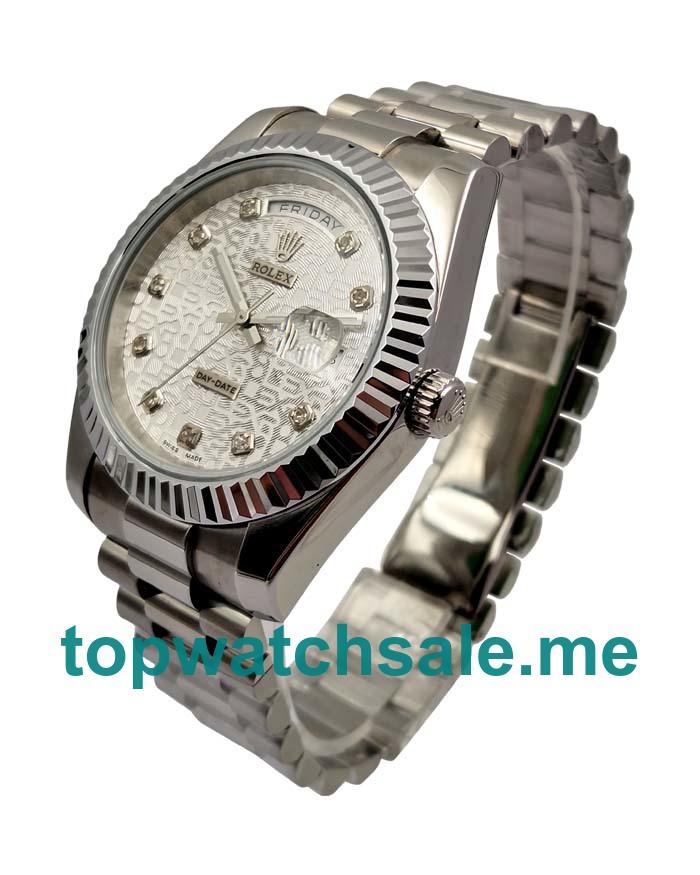 UK Rolex Day-Date 118239 Replica Watches With White Dials For Men + Topreplicawatches.me