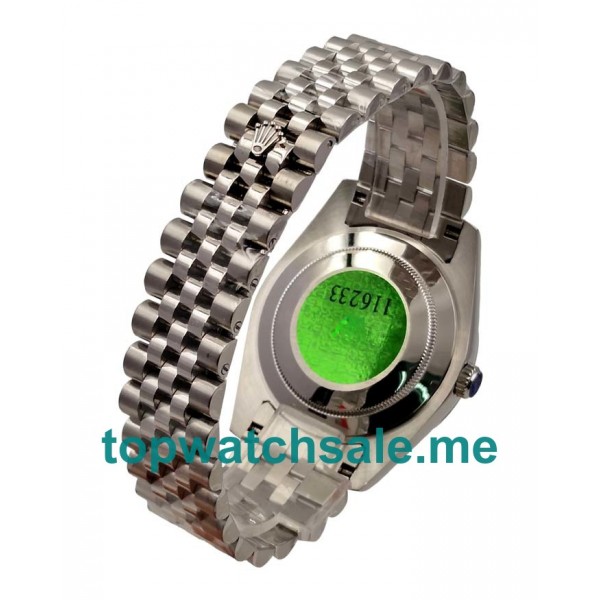 UK Rolex Datejust 116234 Replica Watches With Black Dials For Men + Topreplicawatches.me