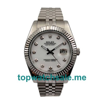 UK Rolex Datejust 126334 Replica Watches With White Dials For Men + Topreplicawatches.me