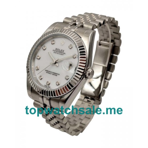 UK Rolex Datejust 126334 Replica Watches With White Dials For Men + Topreplicawatches.me