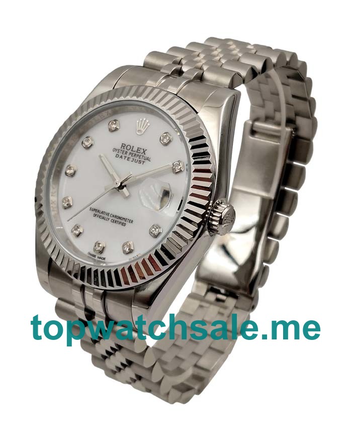 UK Rolex Datejust 126334 Replica Watches With White Dials For Men + Topreplicawatches.me