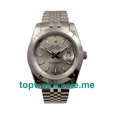 UK Rolex Datejust 126300 Replica Watches With Grey Dials For Men + Topreplicawatches.me