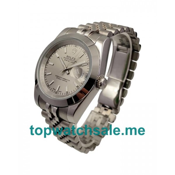 UK Rolex Datejust 126300 Replica Watches With Grey Dials For Men + Topreplicawatches.me