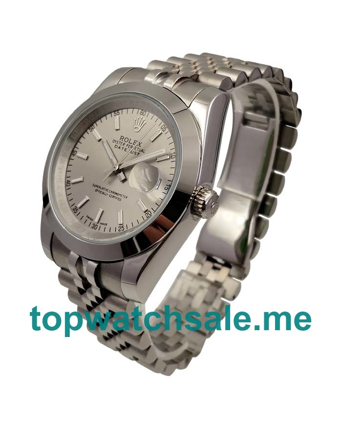 UK Rolex Datejust 126300 Replica Watches With Grey Dials For Men + Topreplicawatches.me