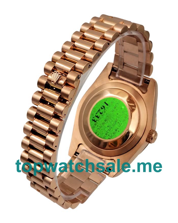 UK Rolex Day-Date II 218235 Replica Watches With Black Dials For Men + Topreplicawatches.me