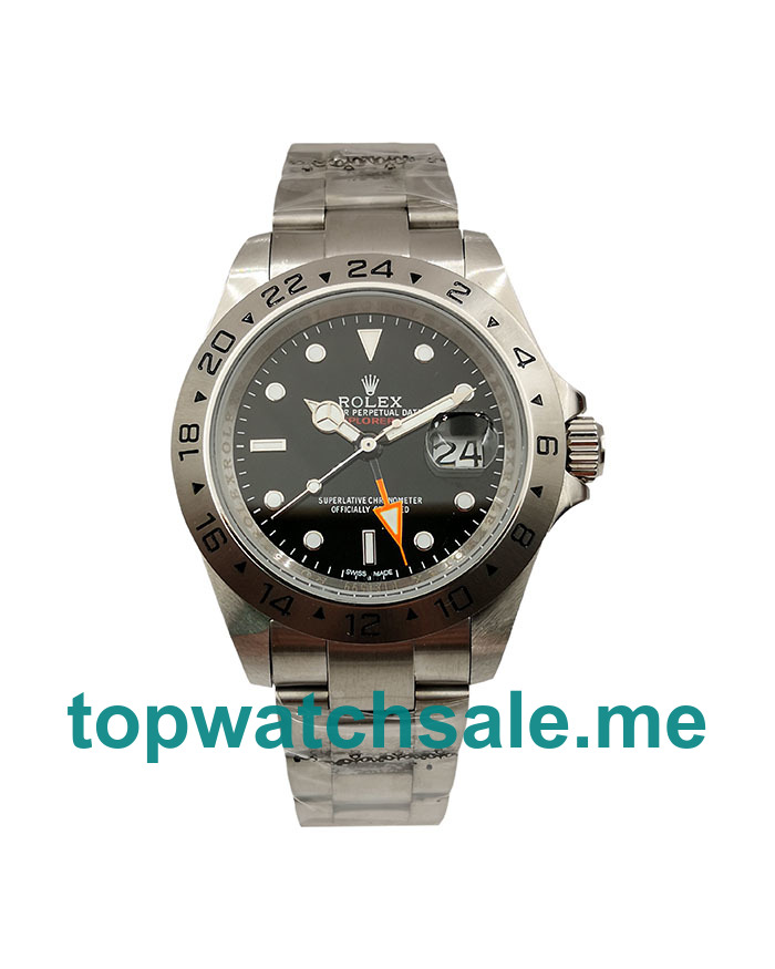 UK Rolex Explorer II 216570 Replica Watches With Black Dials For Men + Topreplicawatches.me
