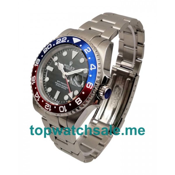 UK Rolex GMT-Master II 1675 Replica Watches With Black Dials For Men + Topreplicawatches.me